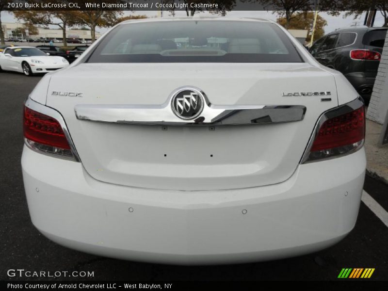 White Diamond Tricoat / Cocoa/Light Cashmere 2010 Buick LaCrosse CXL