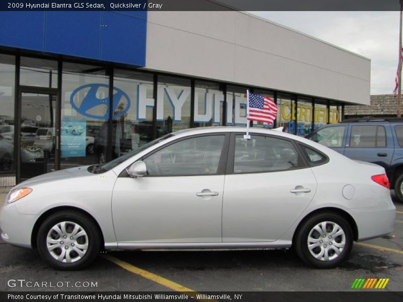 Quicksilver / Gray 2009 Hyundai Elantra GLS Sedan