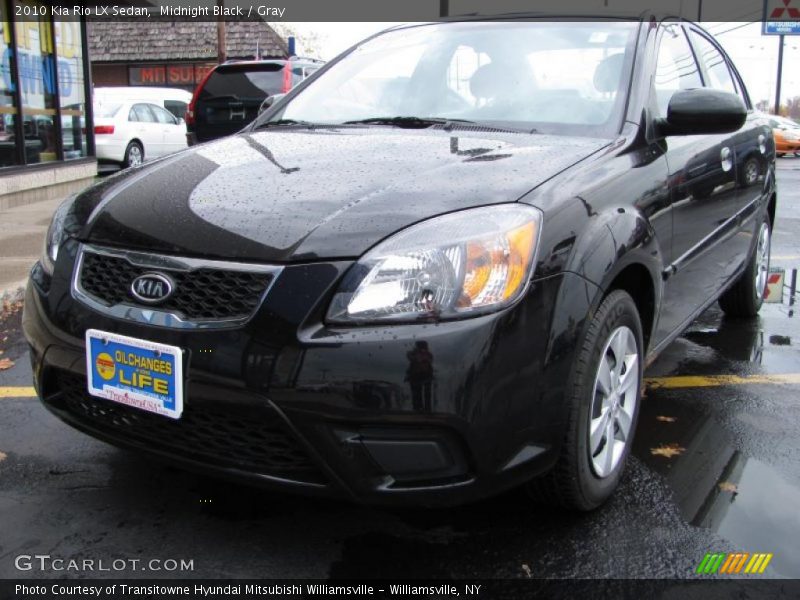 Midnight Black / Gray 2010 Kia Rio LX Sedan