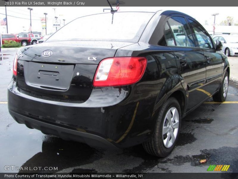 Midnight Black / Gray 2010 Kia Rio LX Sedan