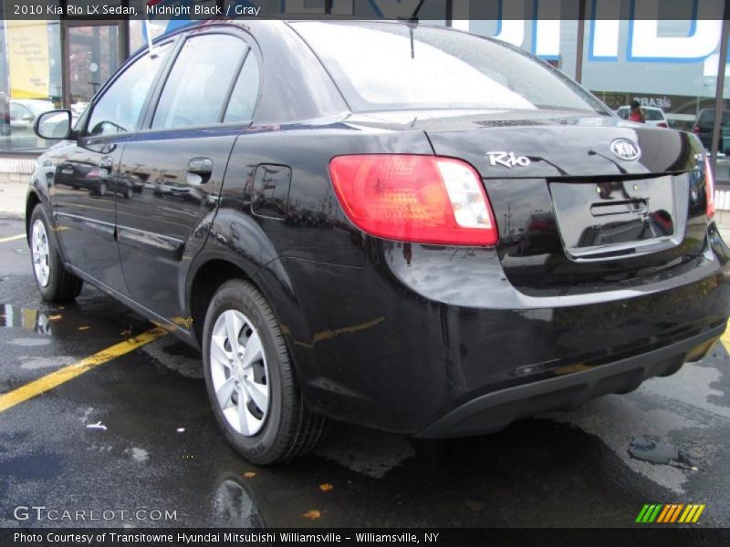 Midnight Black / Gray 2010 Kia Rio LX Sedan