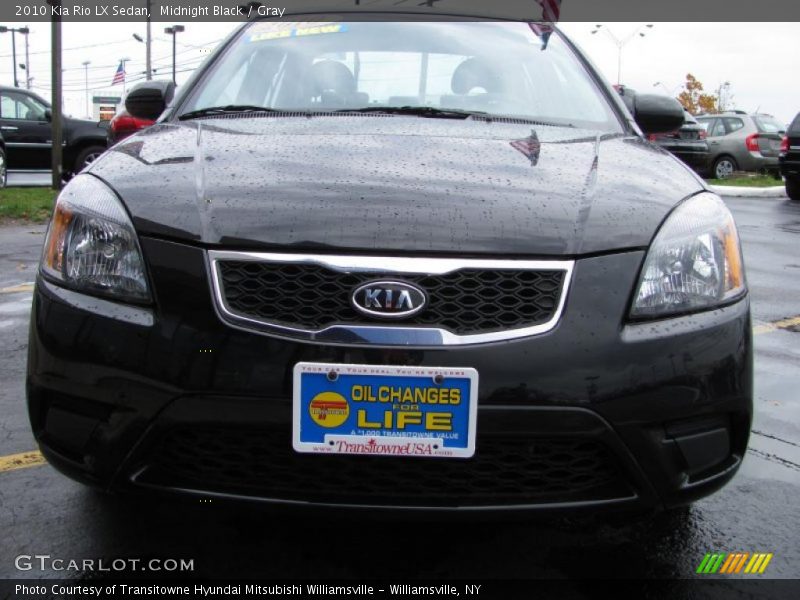 Midnight Black / Gray 2010 Kia Rio LX Sedan