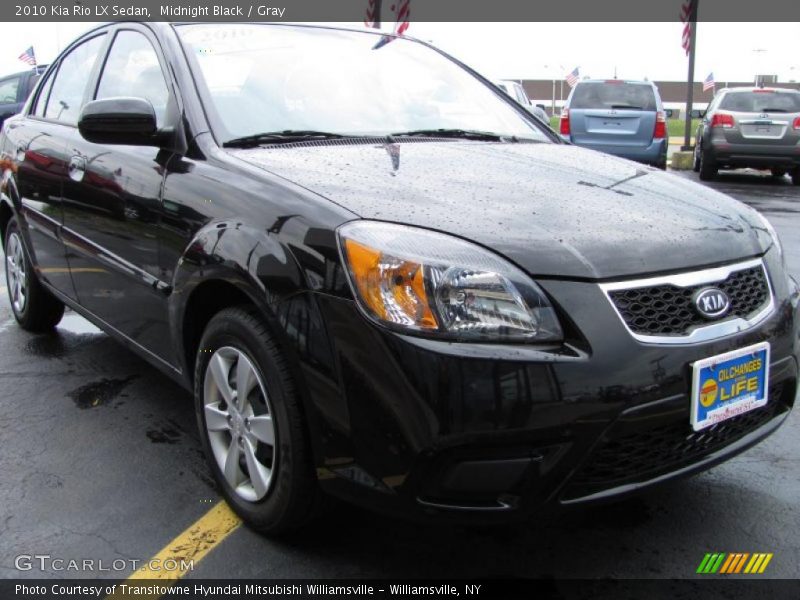 Midnight Black / Gray 2010 Kia Rio LX Sedan