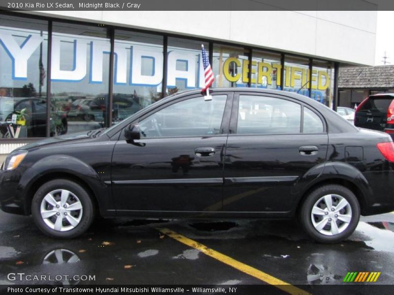 Midnight Black / Gray 2010 Kia Rio LX Sedan