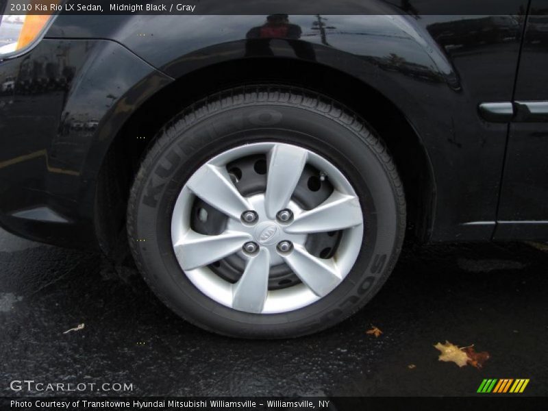 Midnight Black / Gray 2010 Kia Rio LX Sedan