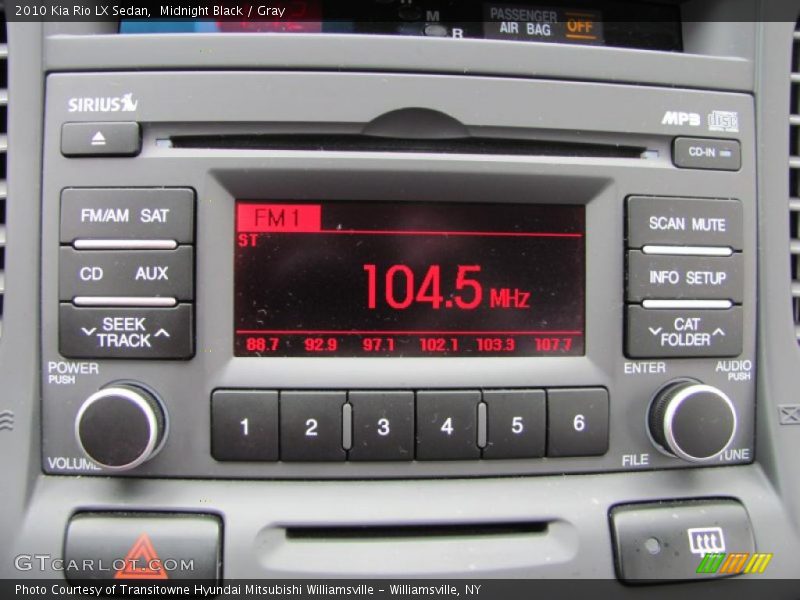 Midnight Black / Gray 2010 Kia Rio LX Sedan