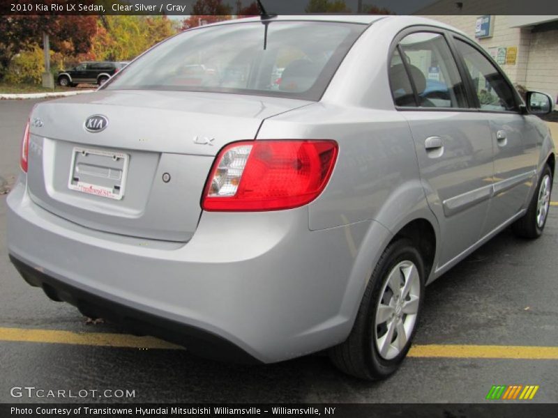 Clear Silver / Gray 2010 Kia Rio LX Sedan