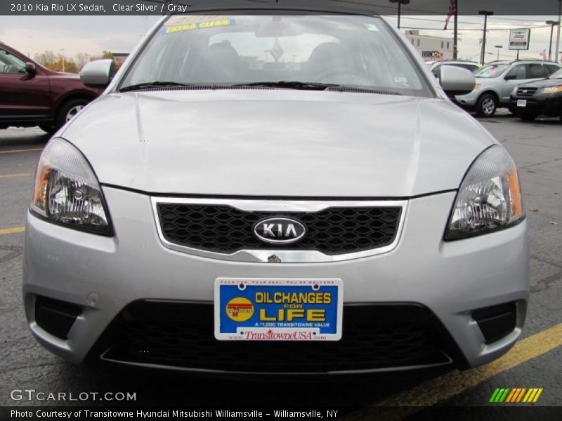 Clear Silver / Gray 2010 Kia Rio LX Sedan