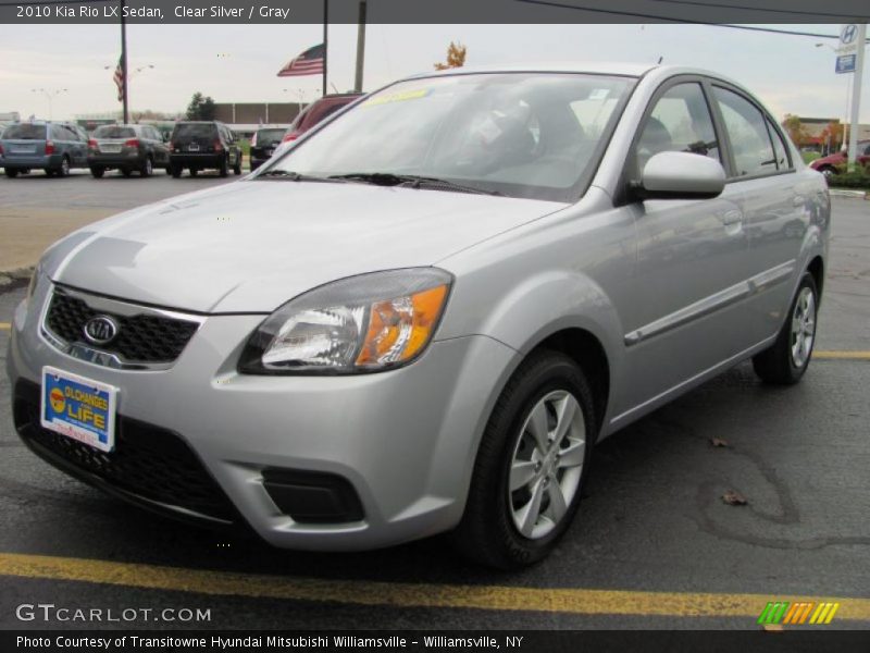 Clear Silver / Gray 2010 Kia Rio LX Sedan
