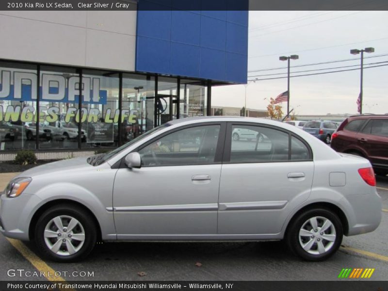 Clear Silver / Gray 2010 Kia Rio LX Sedan