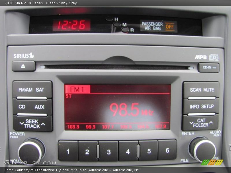 Clear Silver / Gray 2010 Kia Rio LX Sedan