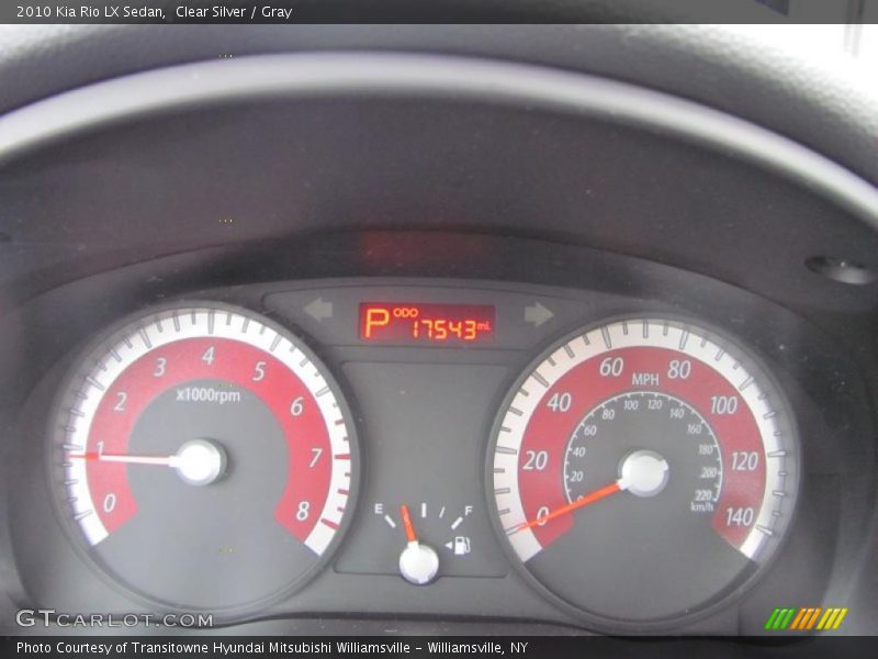 Clear Silver / Gray 2010 Kia Rio LX Sedan
