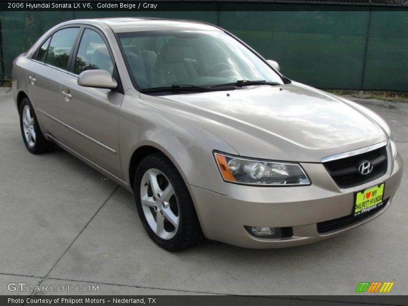 Golden Beige / Gray 2006 Hyundai Sonata LX V6