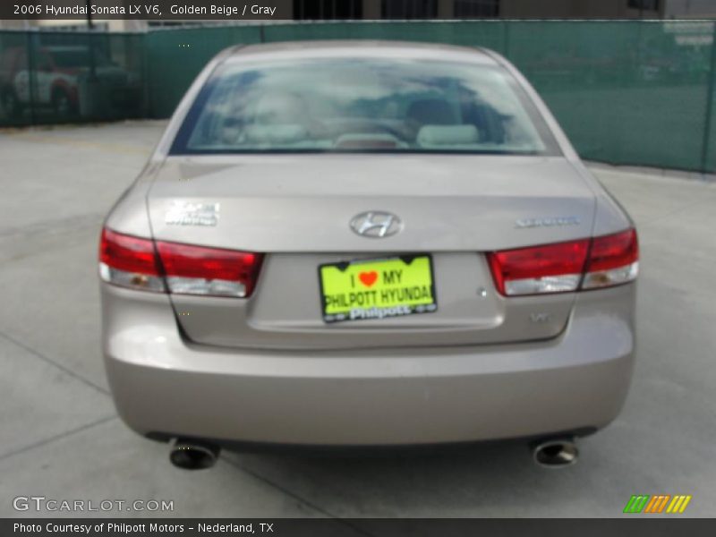 Golden Beige / Gray 2006 Hyundai Sonata LX V6
