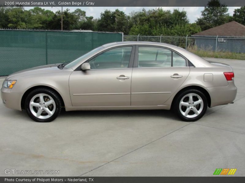 Golden Beige / Gray 2006 Hyundai Sonata LX V6