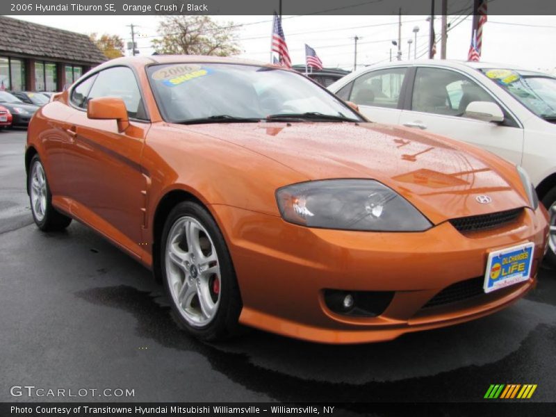 Orange Crush / Black 2006 Hyundai Tiburon SE