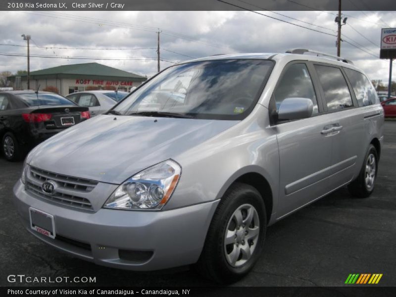 Clear Silver / Gray 2010 Kia Sedona LX
