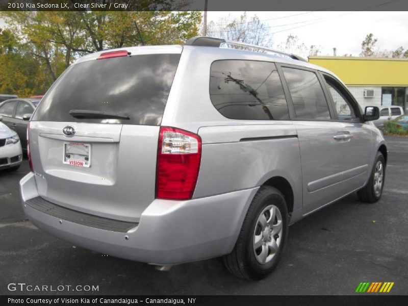Clear Silver / Gray 2010 Kia Sedona LX
