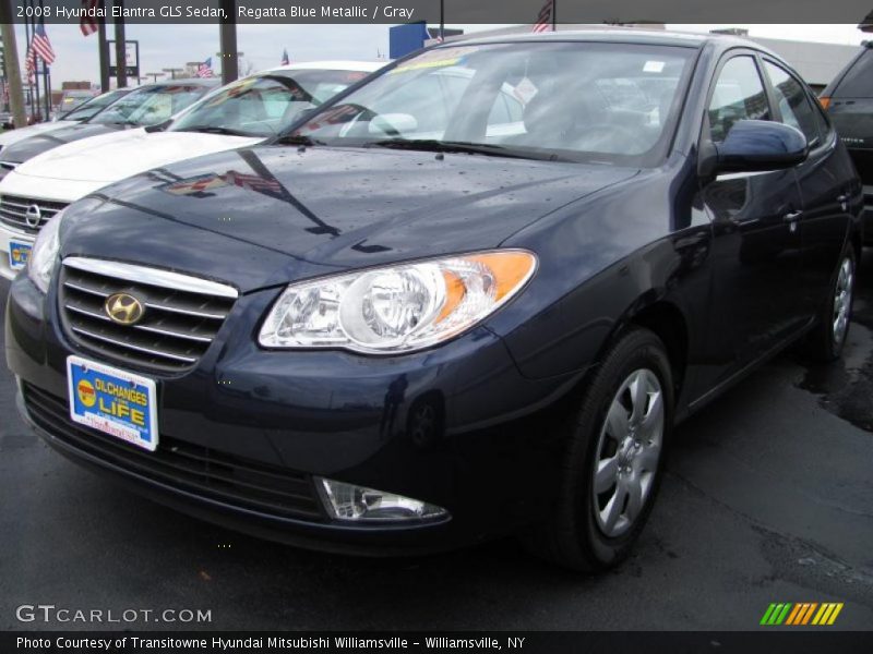 Regatta Blue Metallic / Gray 2008 Hyundai Elantra GLS Sedan