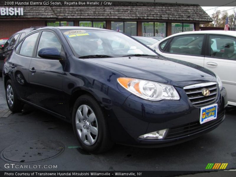 Regatta Blue Metallic / Gray 2008 Hyundai Elantra GLS Sedan