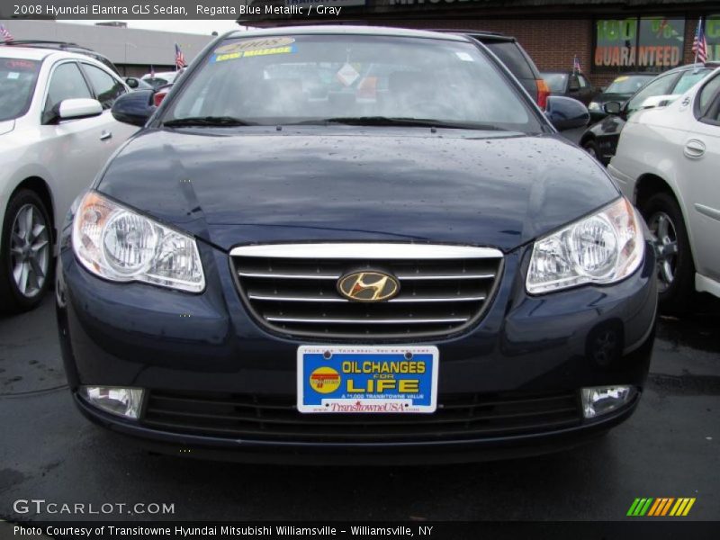 Regatta Blue Metallic / Gray 2008 Hyundai Elantra GLS Sedan