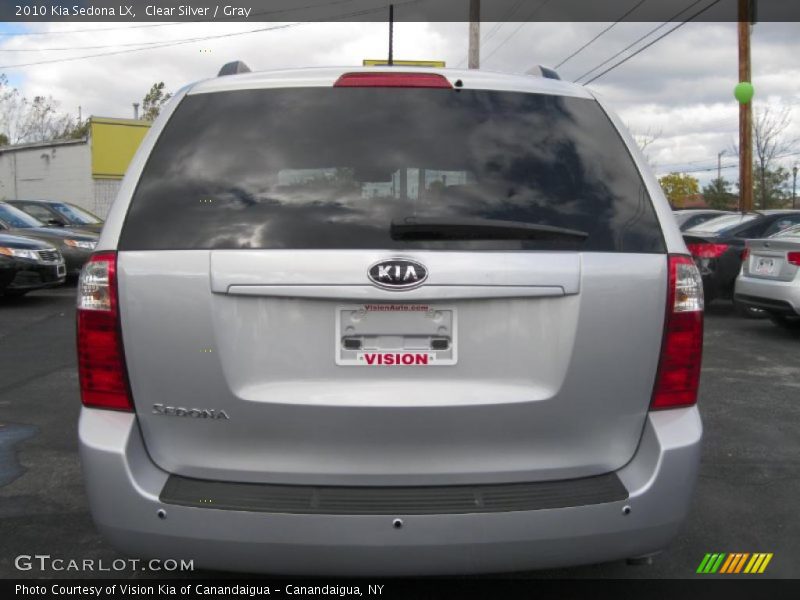Clear Silver / Gray 2010 Kia Sedona LX