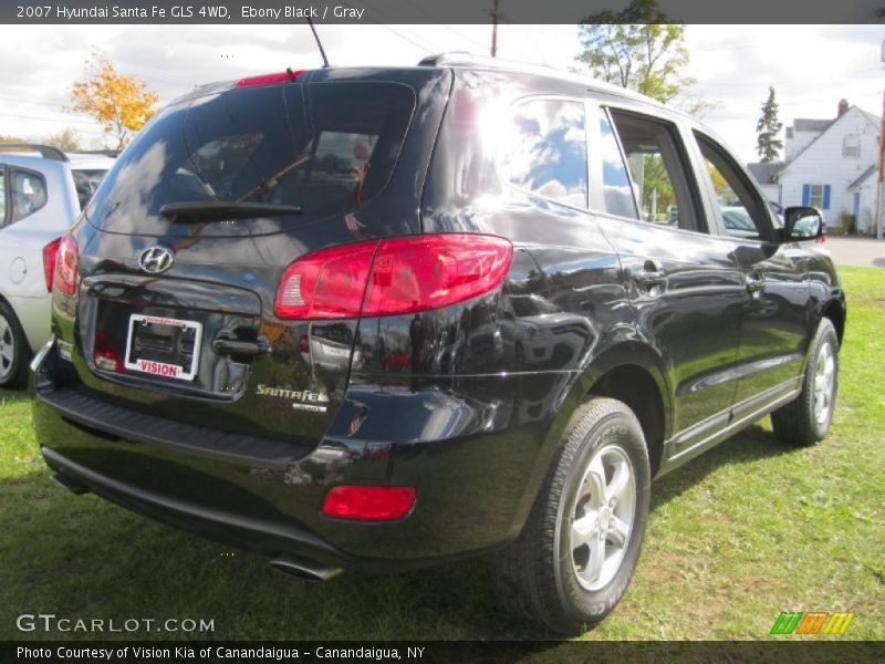 Ebony Black / Gray 2007 Hyundai Santa Fe GLS 4WD
