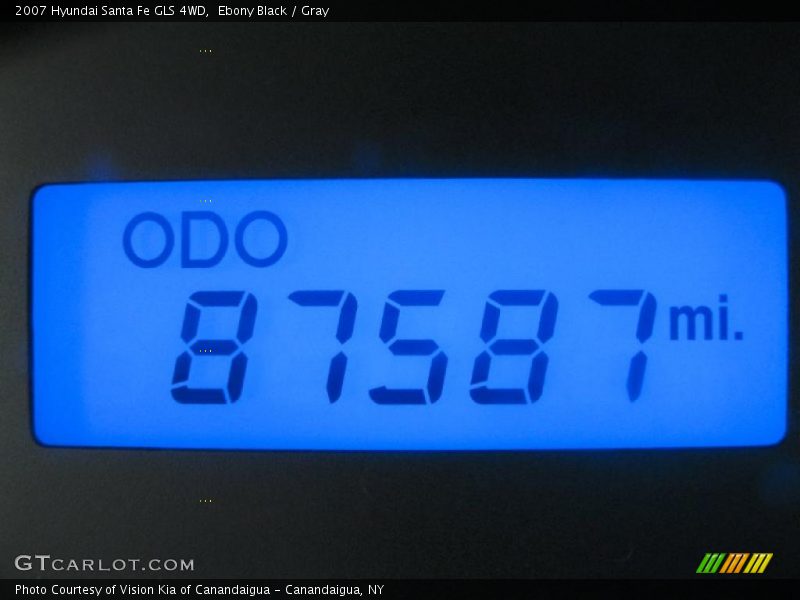 Ebony Black / Gray 2007 Hyundai Santa Fe GLS 4WD