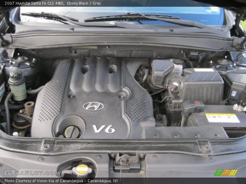 Ebony Black / Gray 2007 Hyundai Santa Fe GLS 4WD