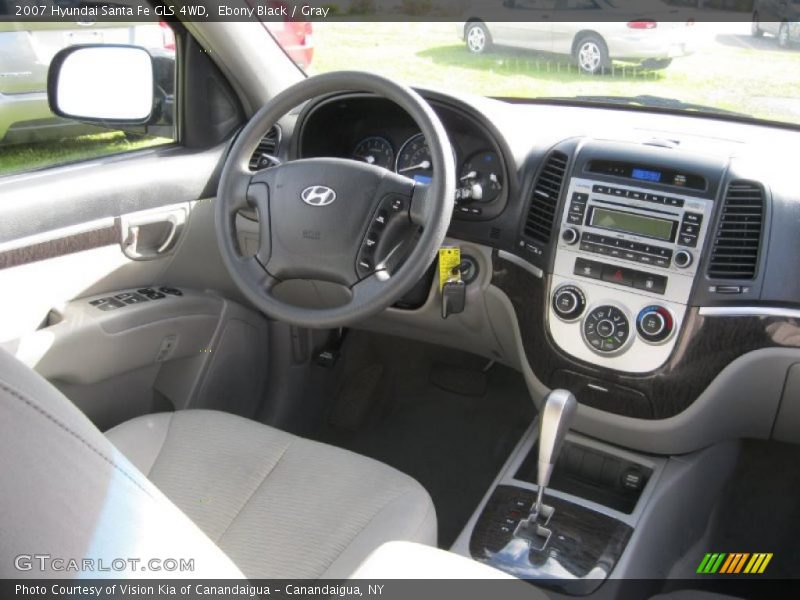 Ebony Black / Gray 2007 Hyundai Santa Fe GLS 4WD