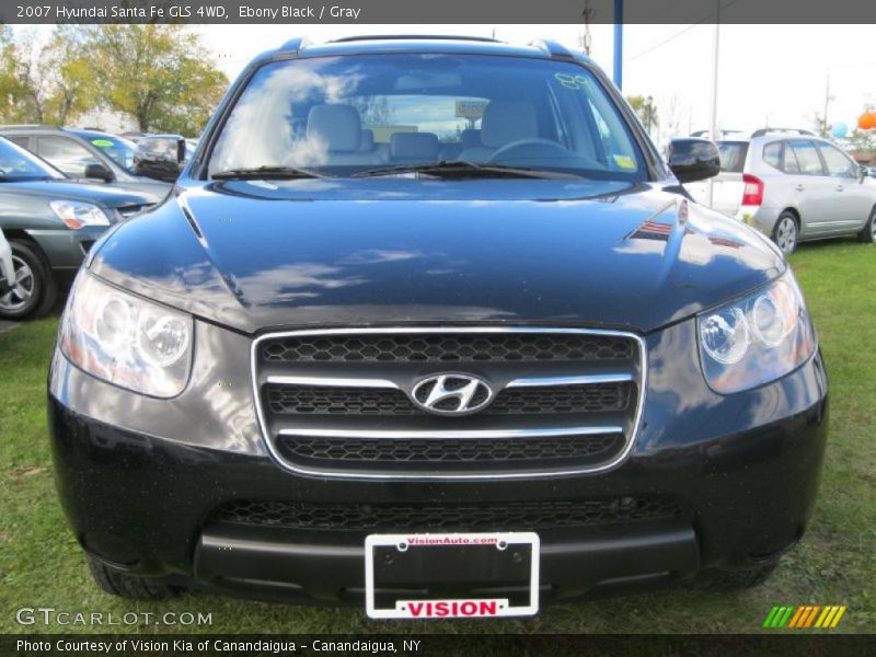 Ebony Black / Gray 2007 Hyundai Santa Fe GLS 4WD