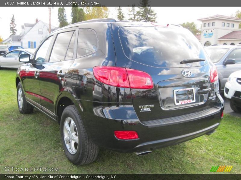 Ebony Black / Gray 2007 Hyundai Santa Fe GLS 4WD