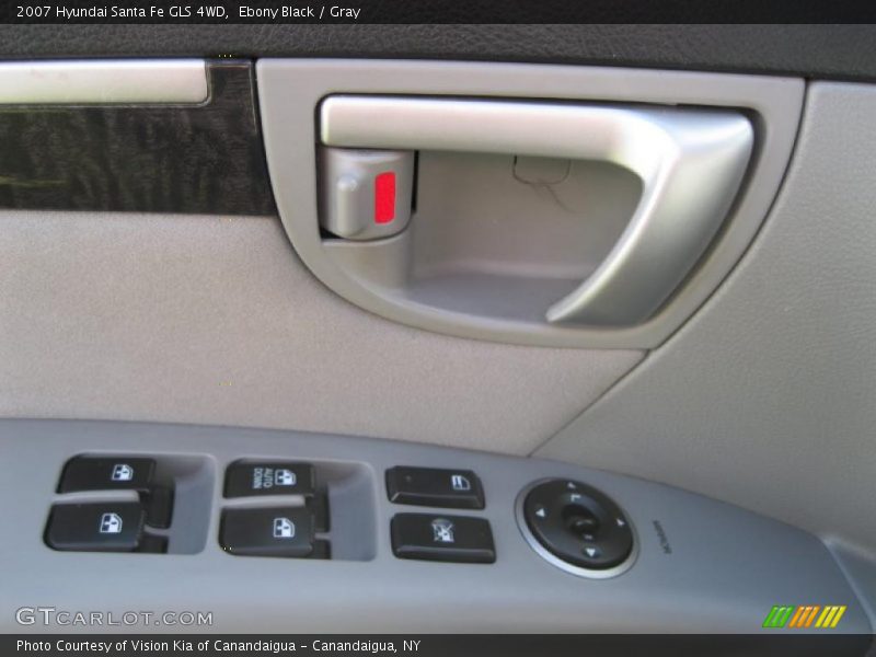 Ebony Black / Gray 2007 Hyundai Santa Fe GLS 4WD