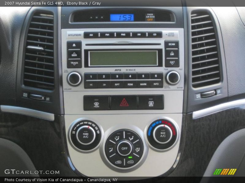 Ebony Black / Gray 2007 Hyundai Santa Fe GLS 4WD