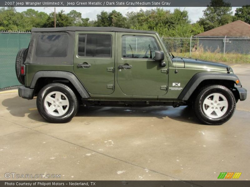 Jeep Green Metallic / Dark Slate Gray/Medium Slate Gray 2007 Jeep Wrangler Unlimited X