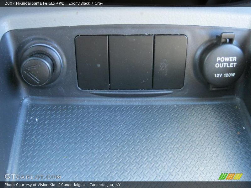 Ebony Black / Gray 2007 Hyundai Santa Fe GLS 4WD