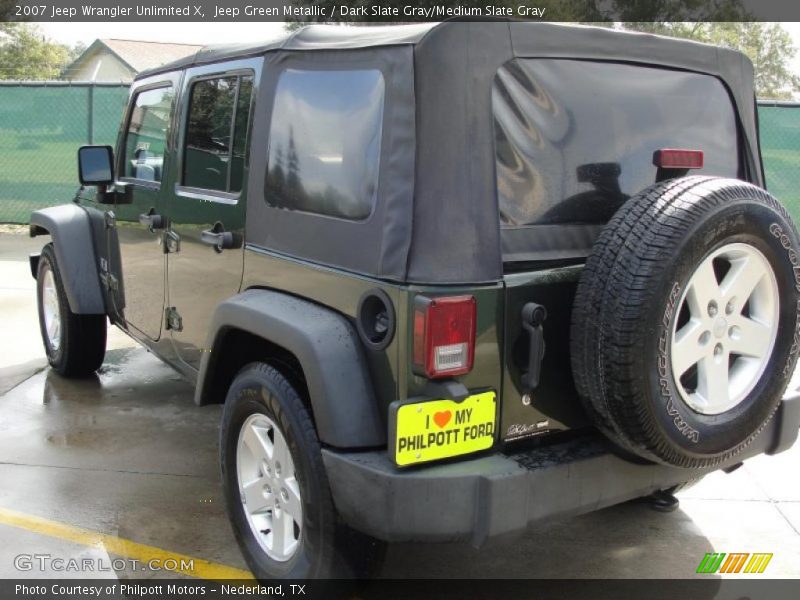 Jeep Green Metallic / Dark Slate Gray/Medium Slate Gray 2007 Jeep Wrangler Unlimited X