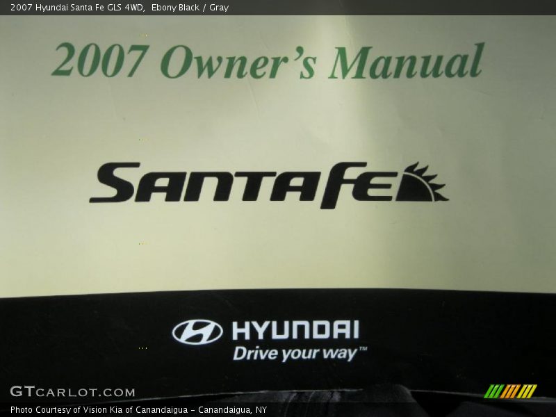 Ebony Black / Gray 2007 Hyundai Santa Fe GLS 4WD