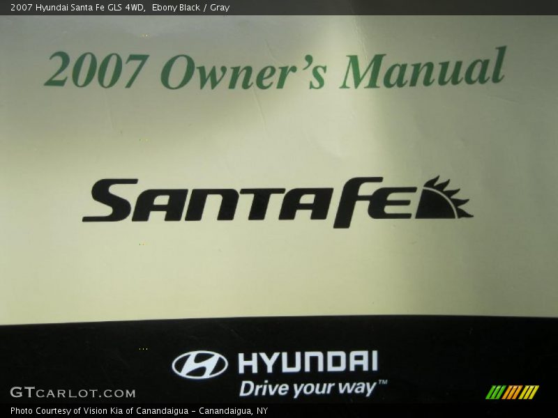 Ebony Black / Gray 2007 Hyundai Santa Fe GLS 4WD