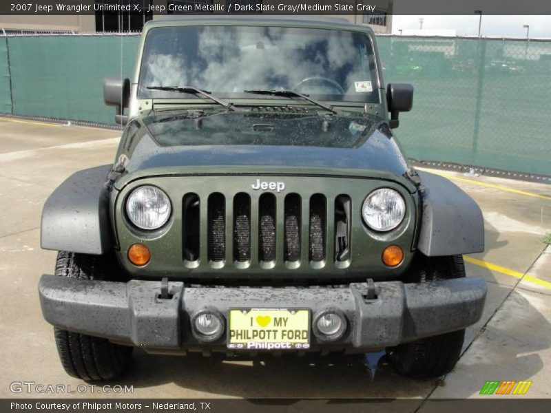 Jeep Green Metallic / Dark Slate Gray/Medium Slate Gray 2007 Jeep Wrangler Unlimited X