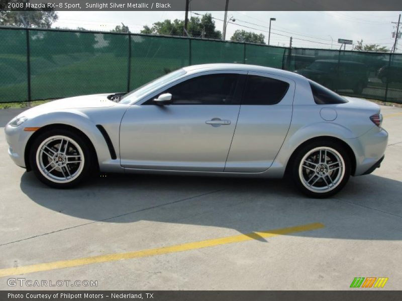 Sunlight Silver Metallic / Black 2008 Mazda RX-8 Sport