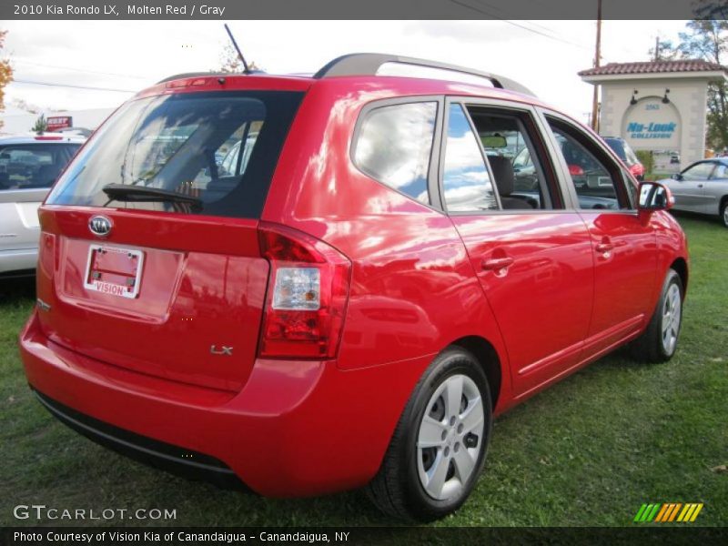 Molten Red / Gray 2010 Kia Rondo LX