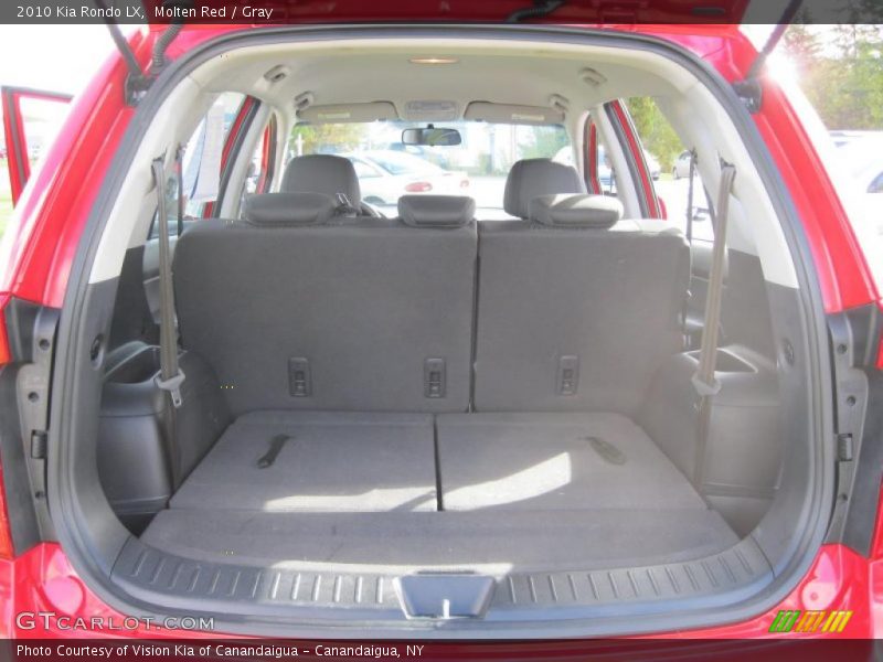 Molten Red / Gray 2010 Kia Rondo LX
