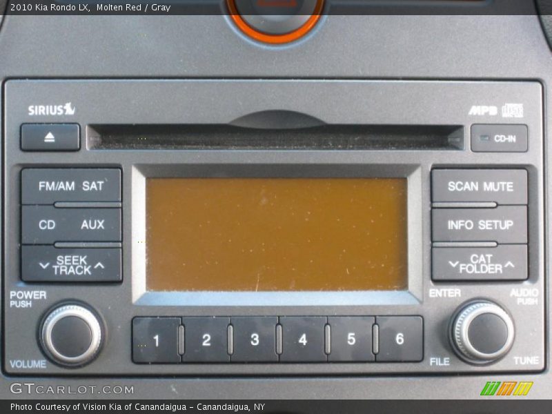 Molten Red / Gray 2010 Kia Rondo LX