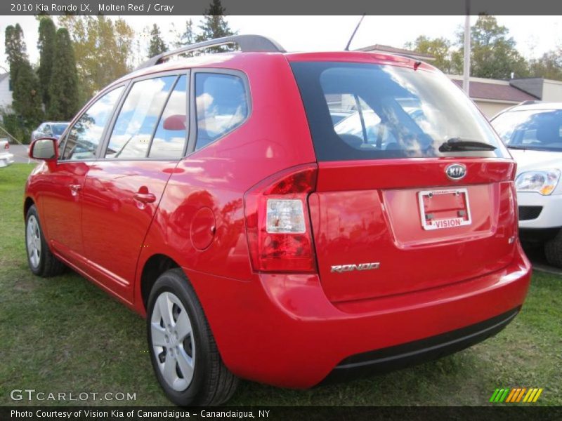 Molten Red / Gray 2010 Kia Rondo LX