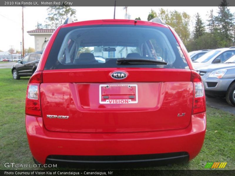 Molten Red / Gray 2010 Kia Rondo LX