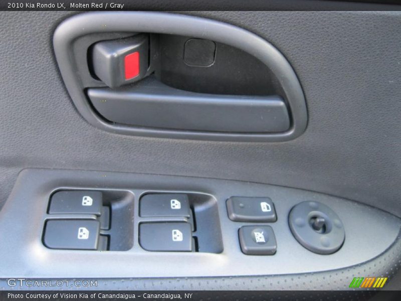 Molten Red / Gray 2010 Kia Rondo LX