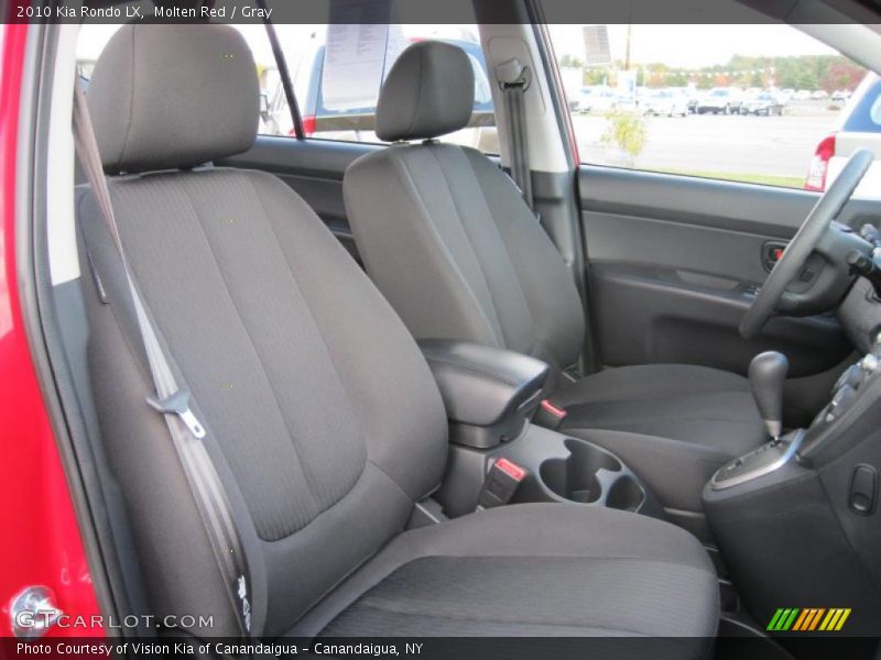 Molten Red / Gray 2010 Kia Rondo LX