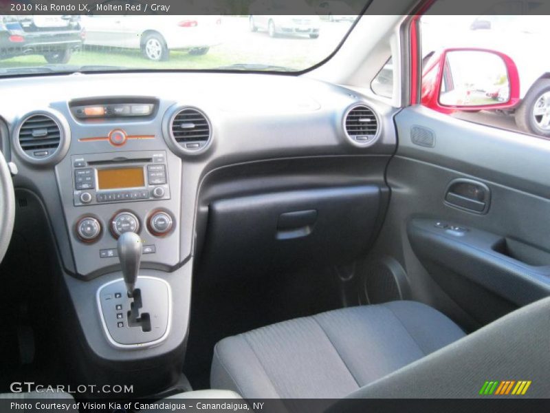 Molten Red / Gray 2010 Kia Rondo LX