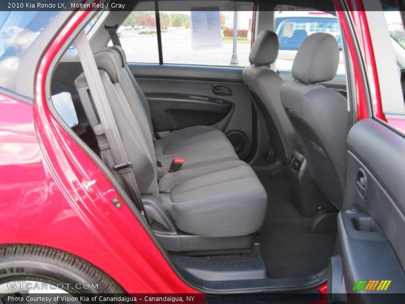 Molten Red / Gray 2010 Kia Rondo LX